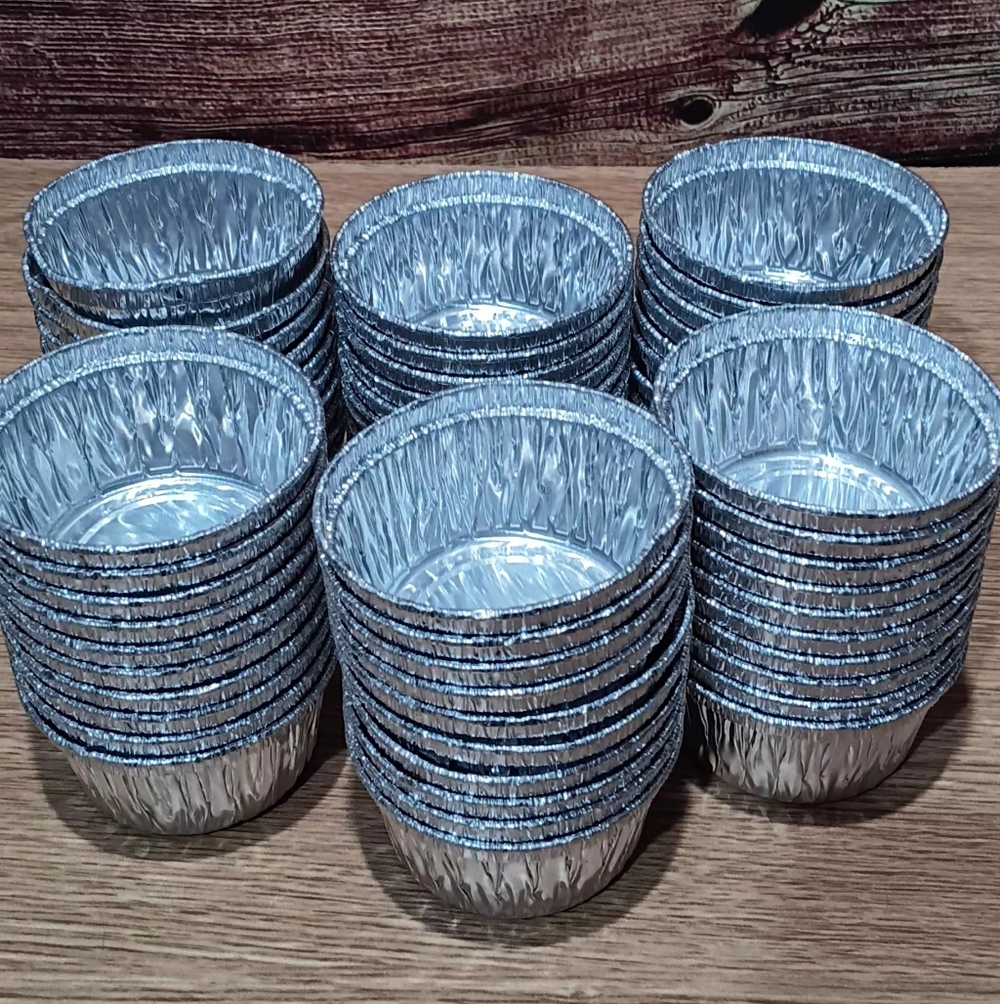 Disposable Aluminum Muffin/Ramukin Baking Cups Lot Of 60